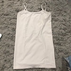 White elastic tank top